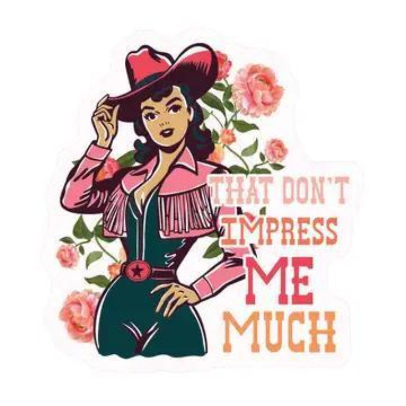 Juju and Moxie Floral Cowgirl Impress Me High Quality Vinyl Sticker