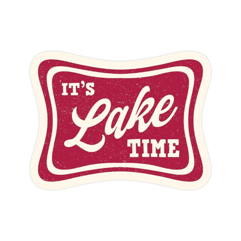 Juju and Moxie Lake Time Summer Boat Drink High Quality Vinyl Sticker