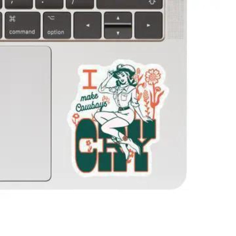 Juju and Moxie Make Cowboys Cry Vintage Cowgirl High Quality Vinyl Sticker