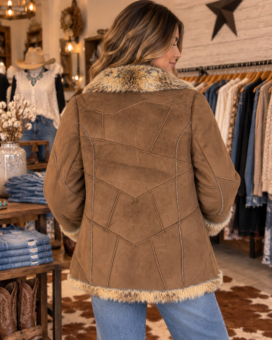 Montana Co Suede Jacket - Brown