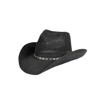 Rhinestone Trim Cowboy Hat – Black