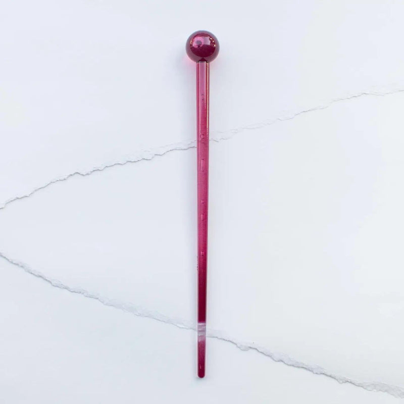 Tiepology Transparent Bubble Tip Hair Stick | Wine