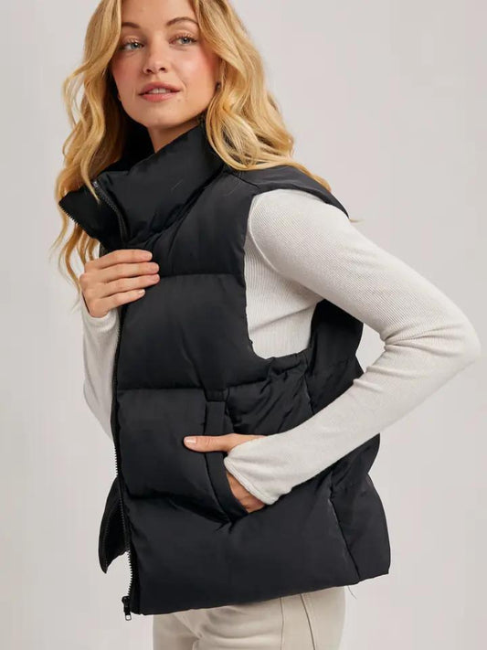 Bluivy Zipper Front Puffer Vest