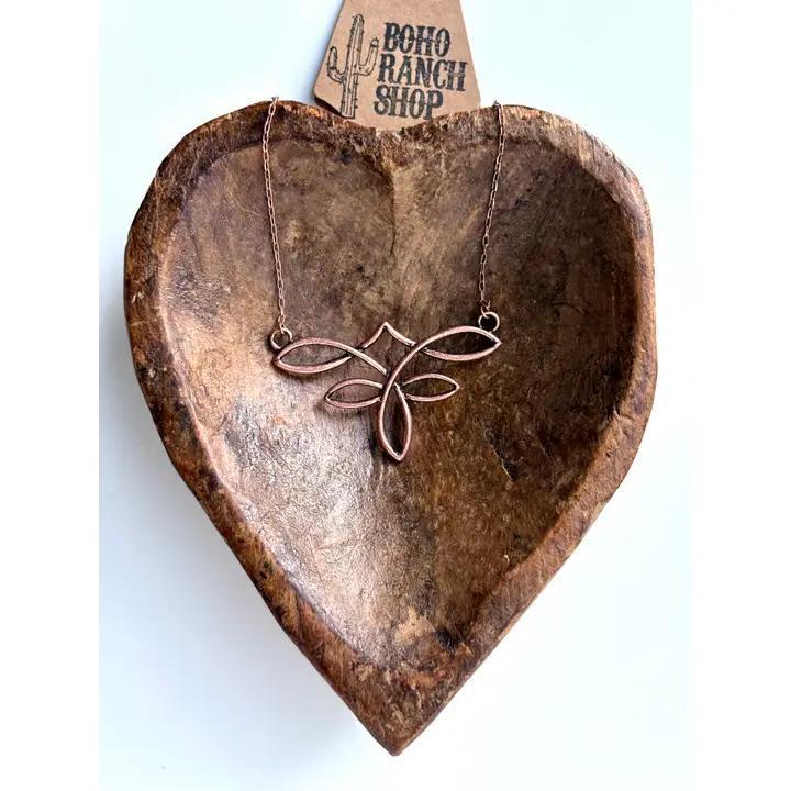 Western Boot Stitch Pendant Chain Necklace
