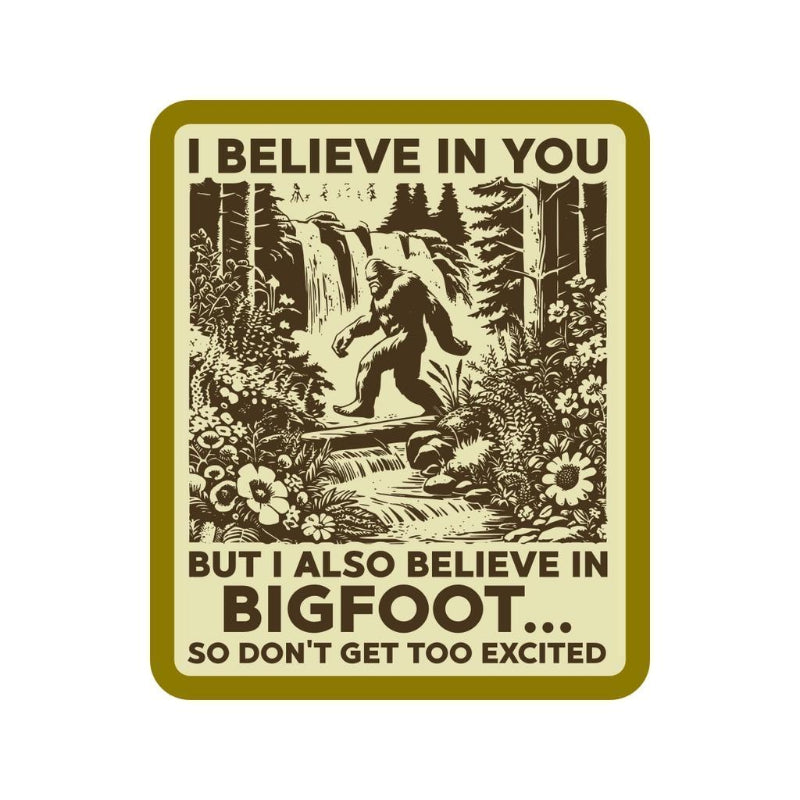 Juju and Moxie Bigfoot Sarcastic Cute Cryptoid High Quality Vinyl Sticker