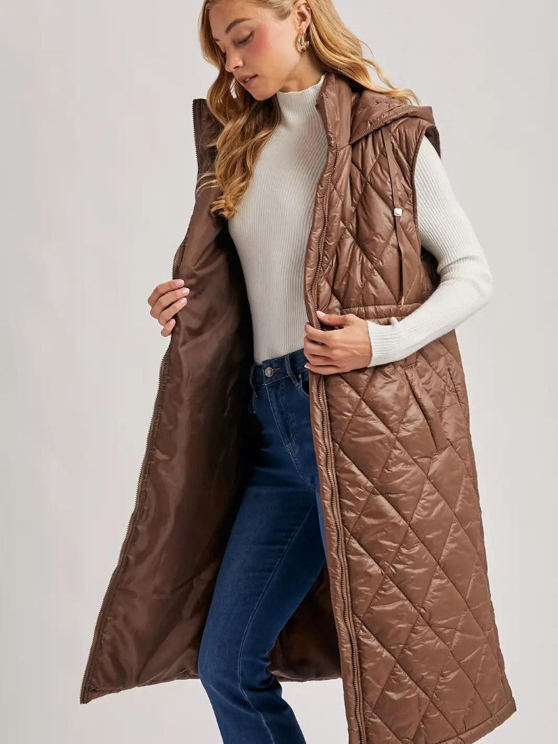 BLUIVY DIAMOND QUIT PUFFER LONG-LINE HOODED VEST |
COCO - SIDE VIEW