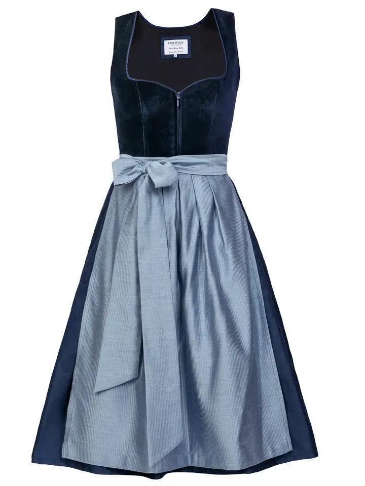 Luna Velvet Blue Midi Dirndl