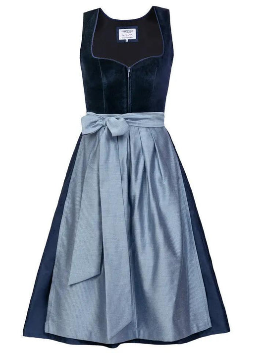 Luna Velvet Blue Midi Dirndl