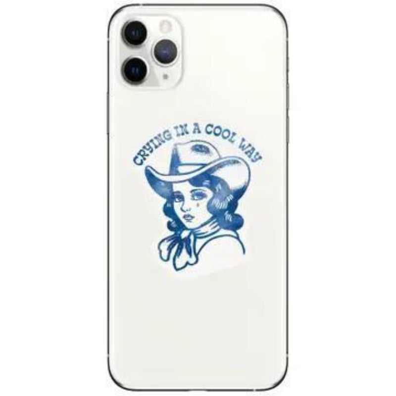 Juju and Moxie Crying Cowgirl Retro Western High Quality Vinyl Sticker