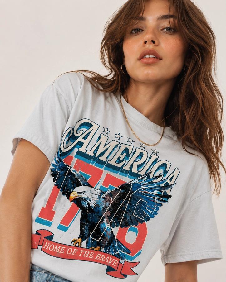 America 1776 Eagle Blue T-Shirt