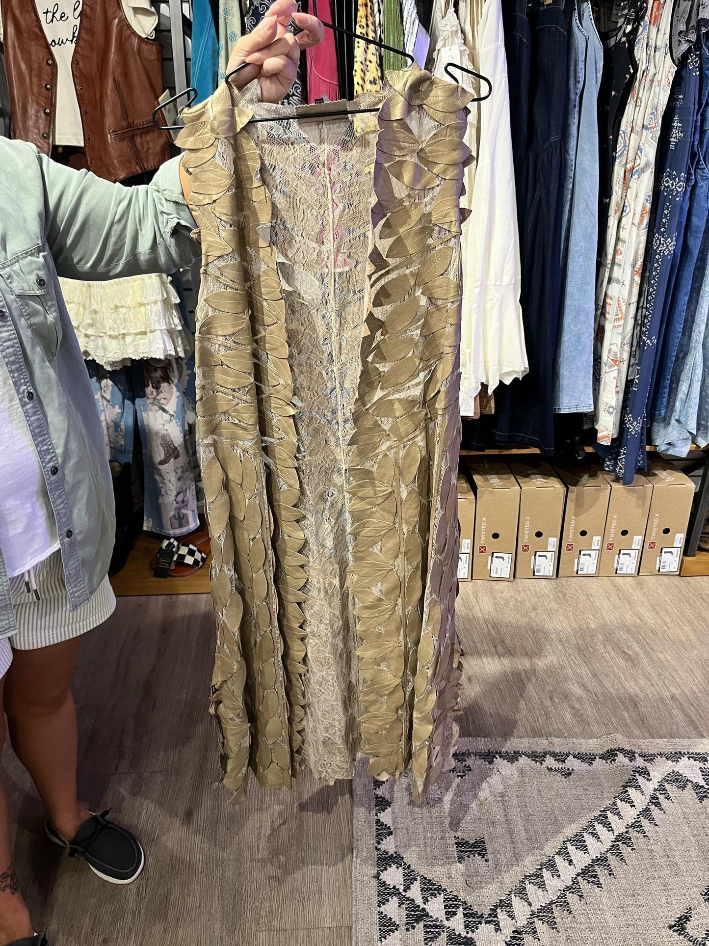 Dakota West Leaf Vest Duster