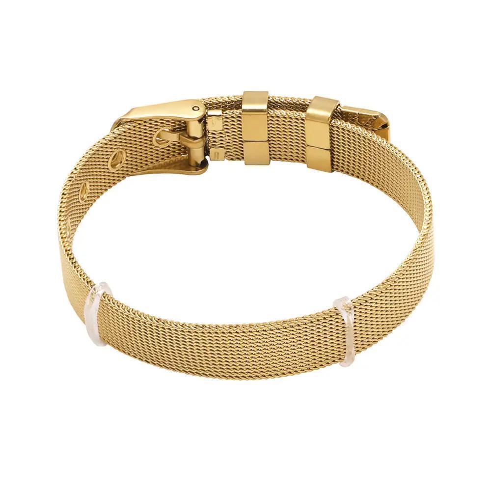 Bubble Initial Custom Word Name Watch Charm Gold Bracelet Watch Band