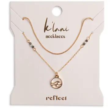 Reflect Golden Wave Necklace Set