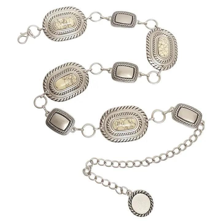 Vintage-Inspired Concho Chain Belt