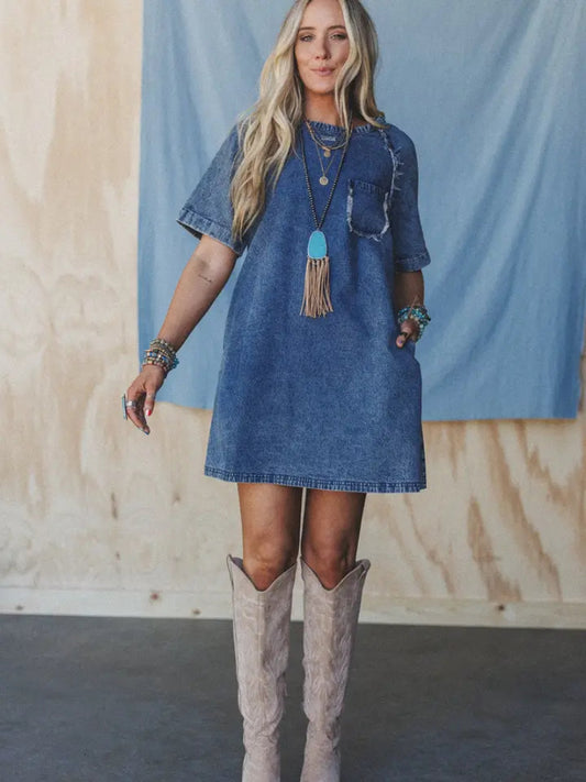 Three Bird Nest Pocket Dress
