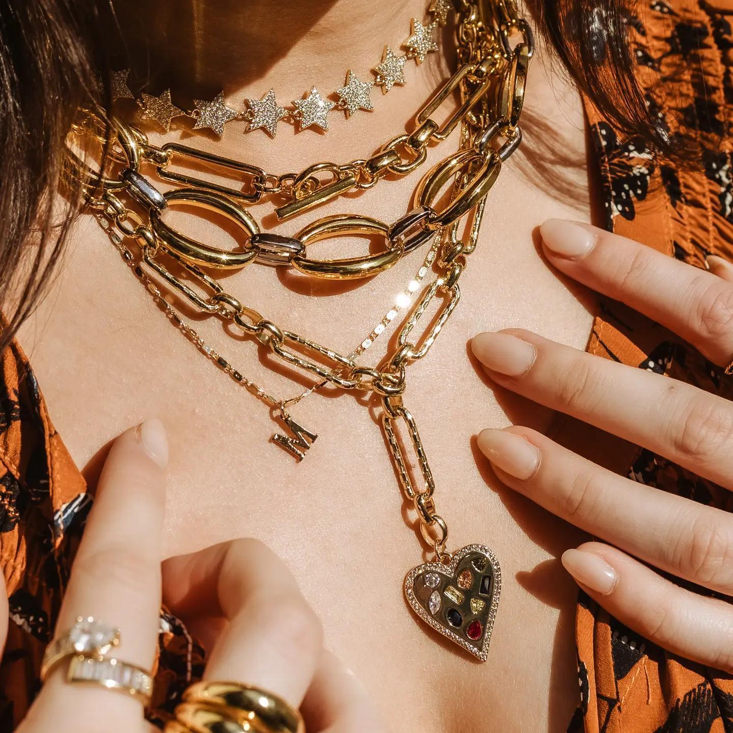 Gemelli Solid Initial Necklace