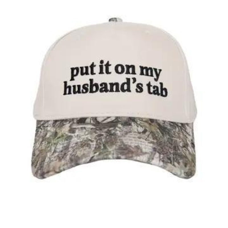 Katydid Put It On My Husband's Tab Two-Toned Vintage Hat Camo And Tan