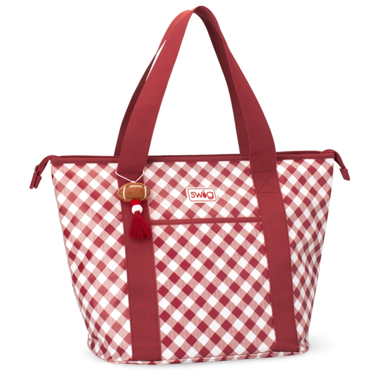 Gameday Gingham Zippi Cooler Crimson