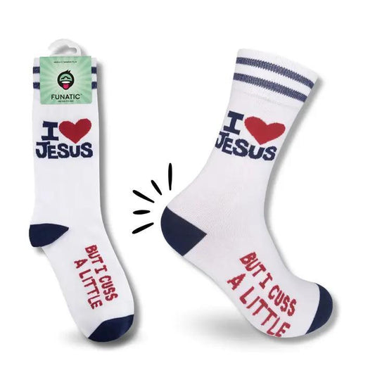 I Love Jesus (But I Cuss a Little) Socks