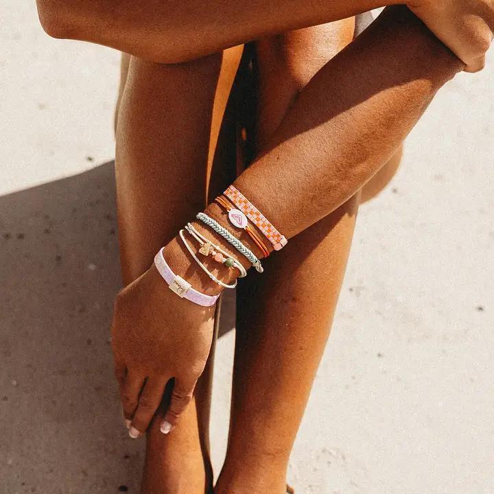 ROXY - Pink Hair Tie Bracelet Set