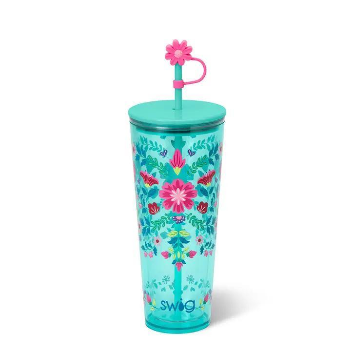 Swig Flora Azul Plastic Tumbler 24oz