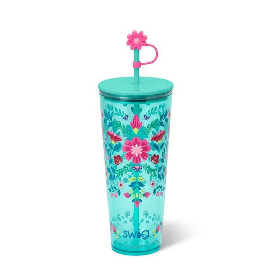 Swig Flora Azul Plastic Tumbler 24oz