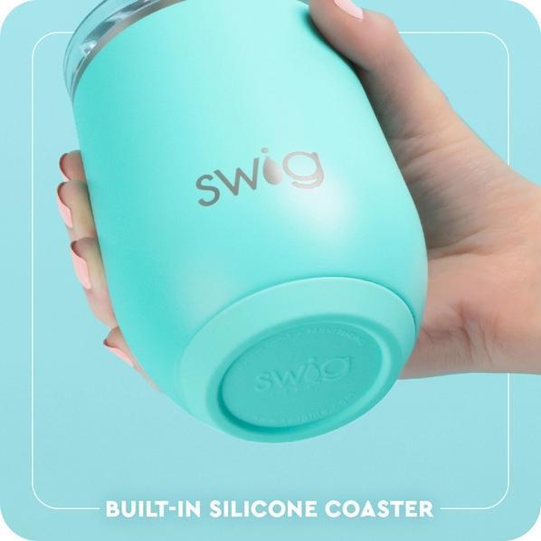 Swig Flora Azul Stemless Wine Cup