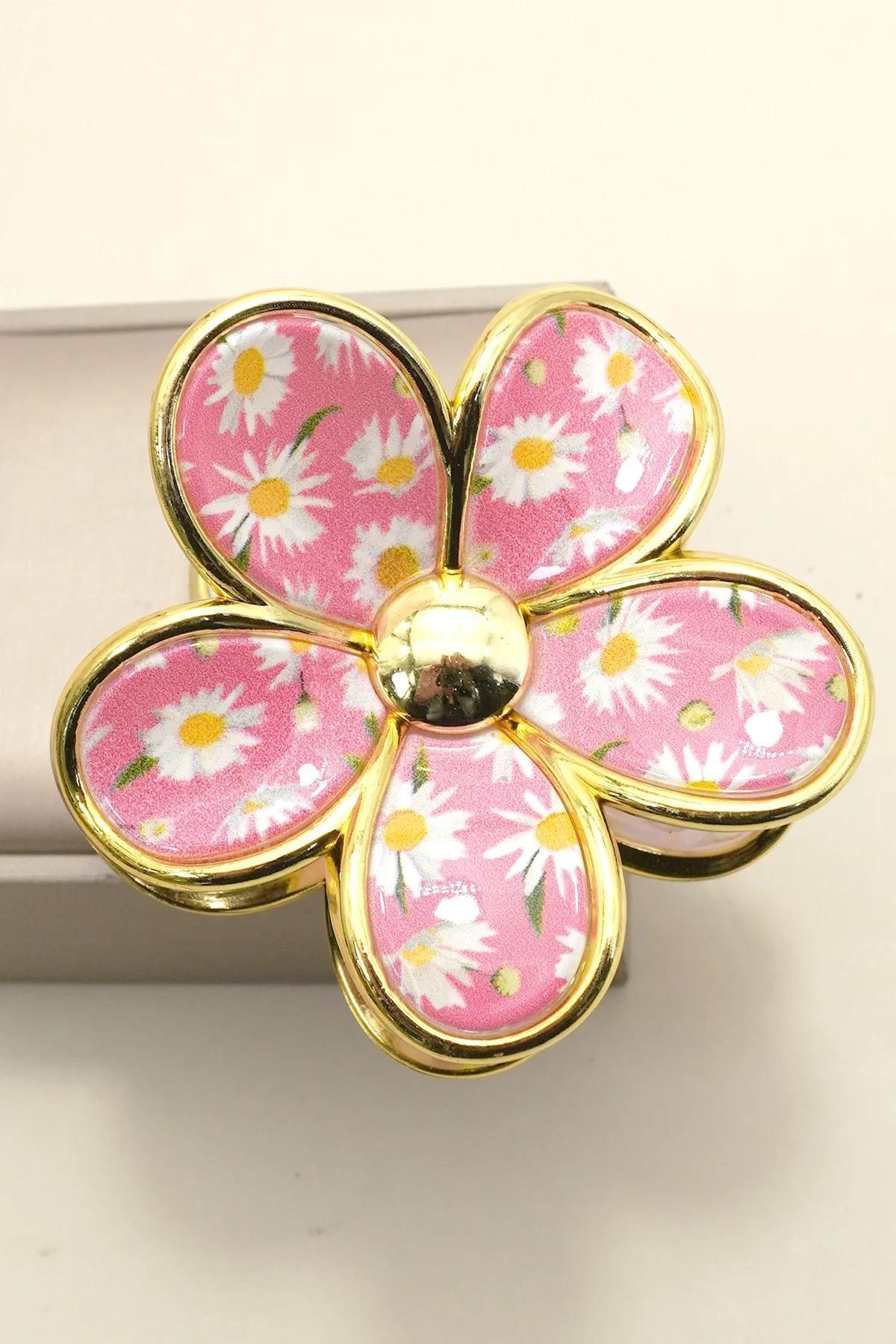 Floral Bloom Hair Claw Clips - Rose