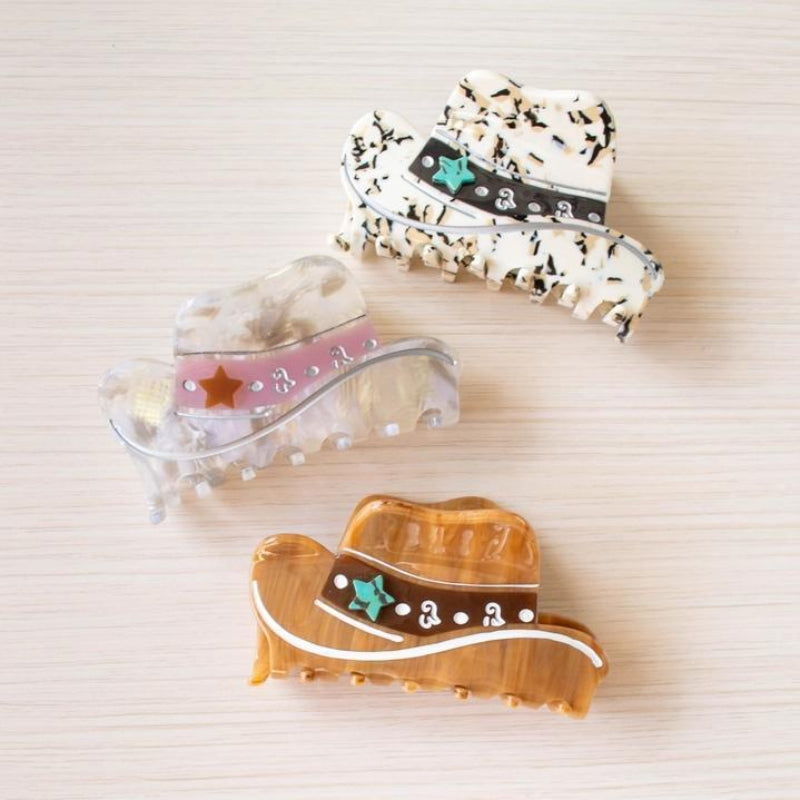 Tiepology Eco Western Cowboy Hat Hair Claw Clip 