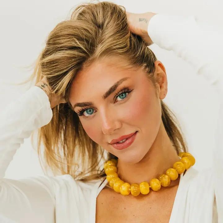 Bella Honey Beaded Necklace