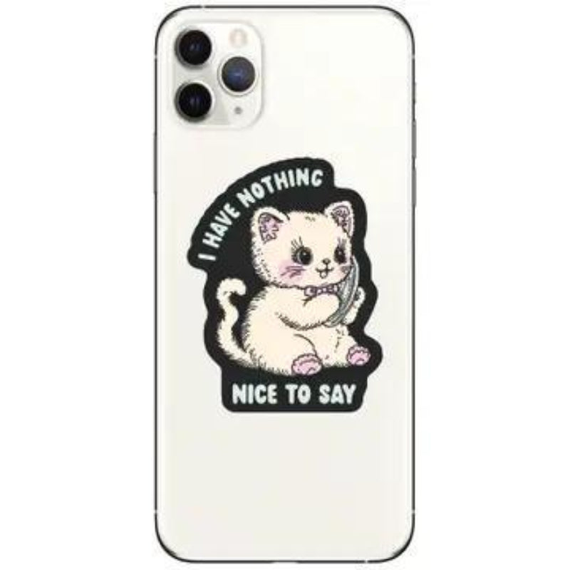 Juju and Moxie Feisty Kitty Cat Sarcastic Cute High Quality Vinyl Sticker