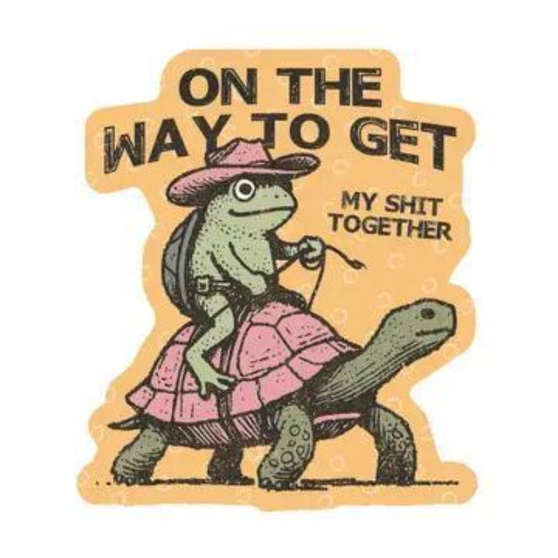 Juju and Moxie Swear Frog Cowboy Funny Turtle High Quality Vinyl Sticker