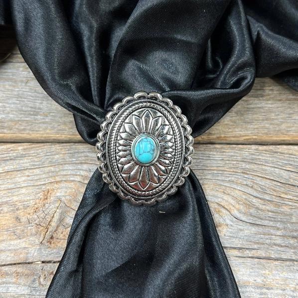 Wild Rag Slide Antique Silver Floral