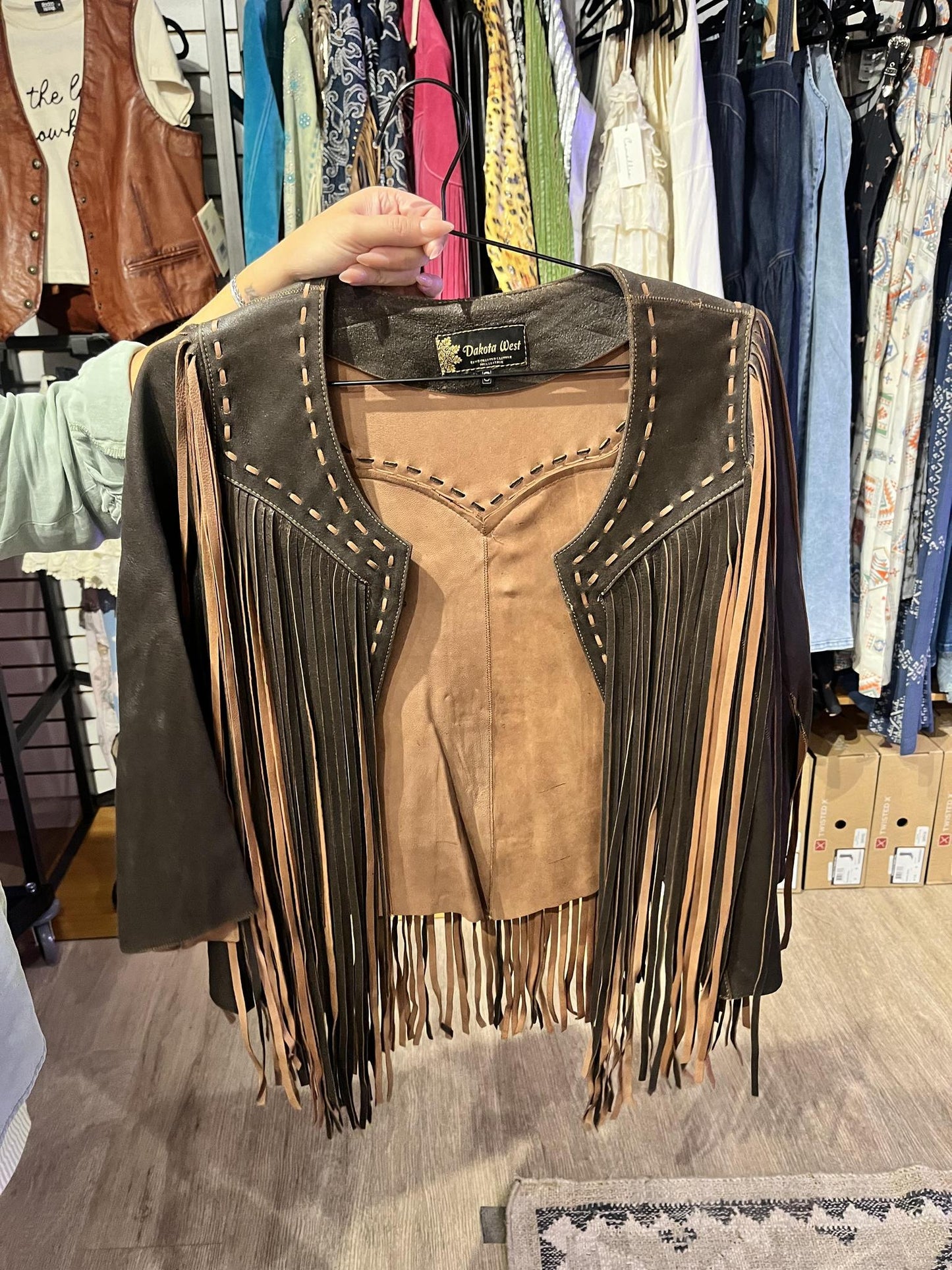 Dakota West Luca Slit Arm Brown