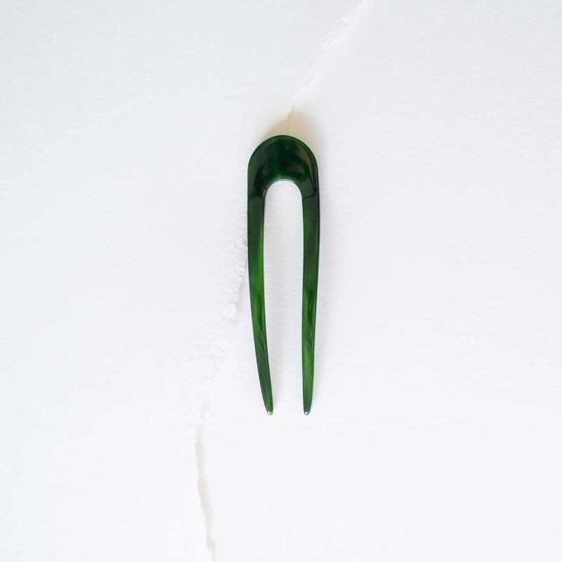 Tiepology Eco The French Hair Pin | Forest Green