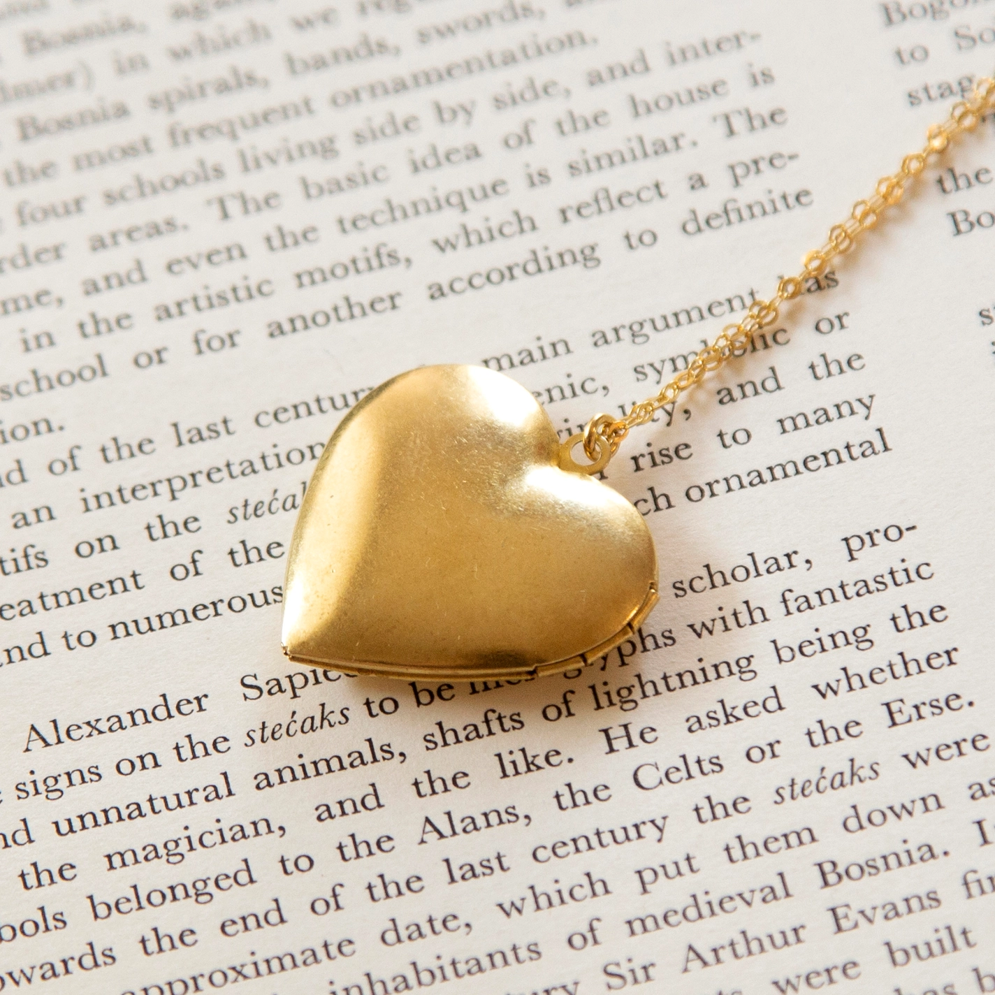 Vintage I love You Heart Locket Necklace
