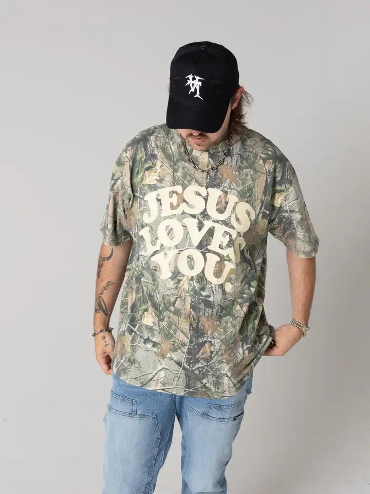 Jesus Love You Puff Print Tee