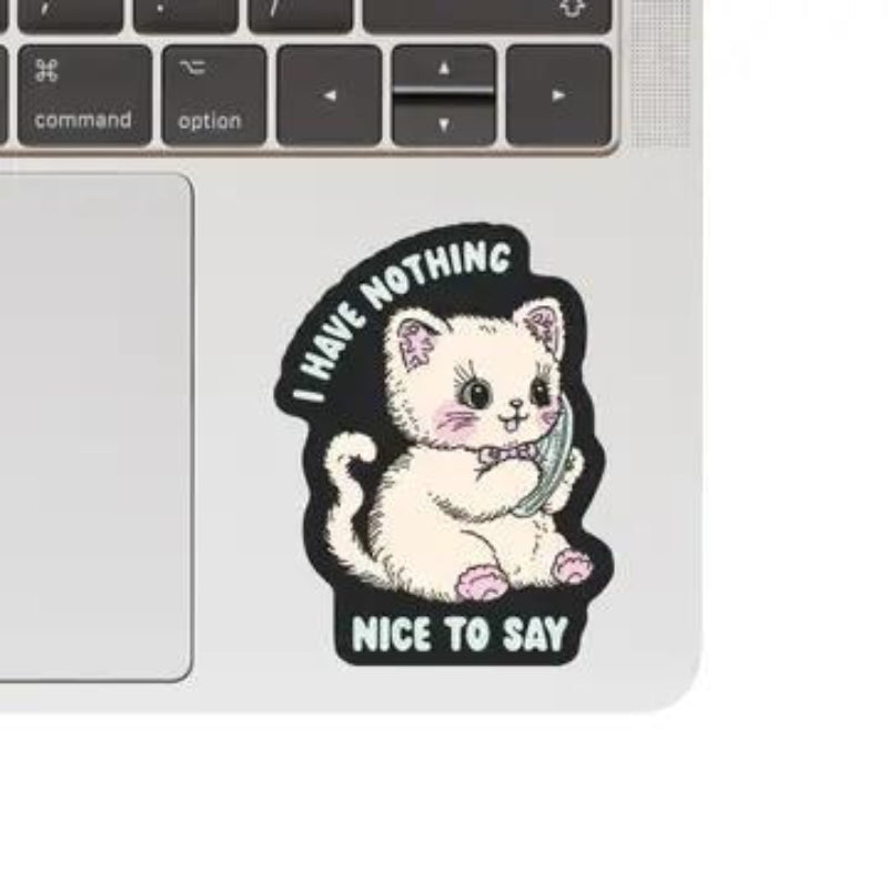 Juju and Moxie Feisty Kitty Cat Sarcastic Cute High Quality Vinyl Sticker