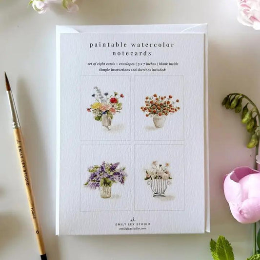 Emily Lex Bouquets Personable Watercolor Notecard Set