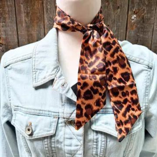 Rodeo Drive Brown And Black Western Skinny Mini Wild Rag Scarf Cowgirl Necktie