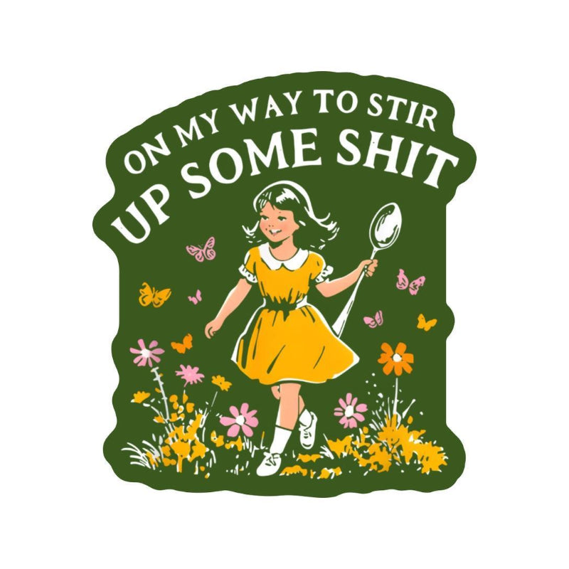 Juju and Moxie Funny Swear Flower Nature Shit High Quality Vinyl Sticker