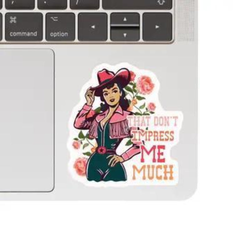 Juju and Moxie Floral Cowgirl Impress Me High Quality Vinyl Sticker