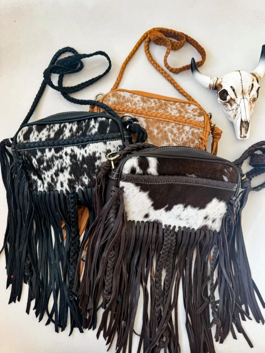 The Megan Crossbody Cowhide Western Tooled Leather Purse