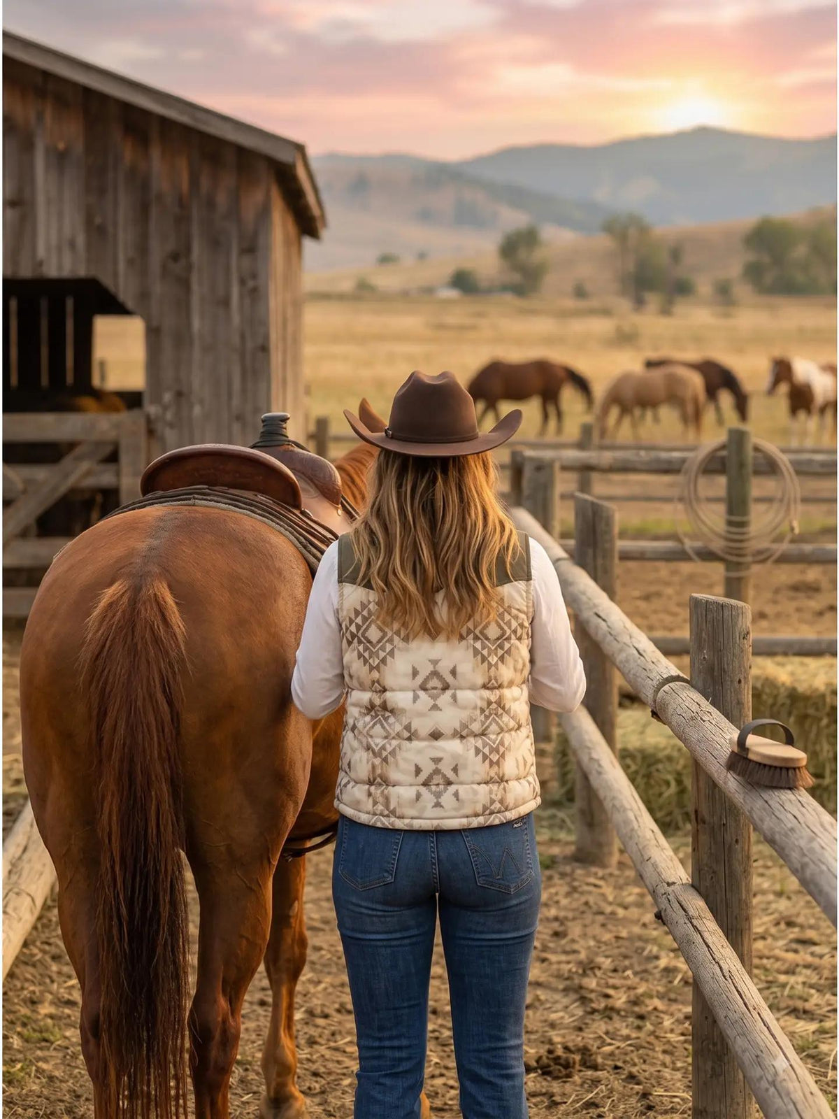 Ladies' Quilted Western Vest | Style L-2620