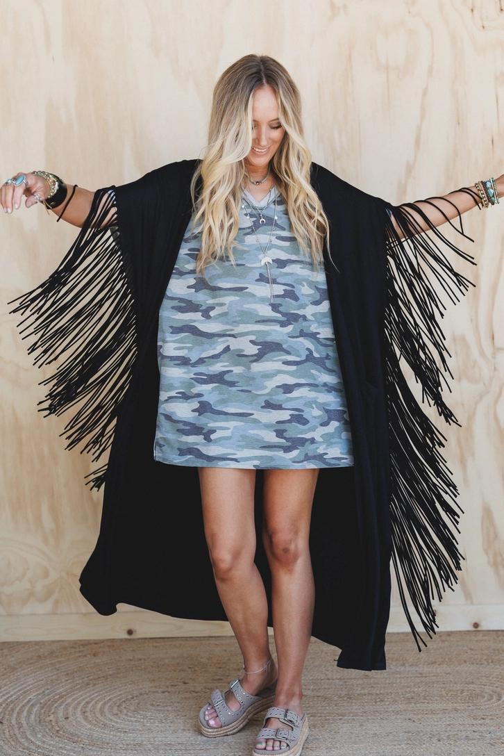 Three Bird Nest Western Duster Kimono – Oat
