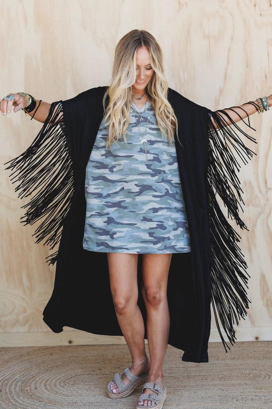 Three Bird Nest Western Duster Kimono – Oat