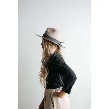Gigi Pip Grid Fabric Hat Band
