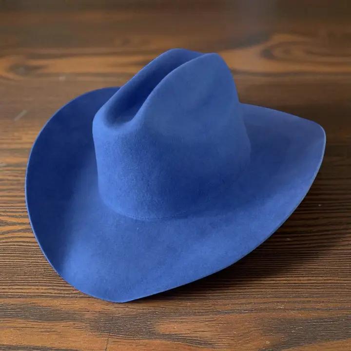 Bella Betty Cattleman Wool Cowboy Hat – Denim & Oatmeal