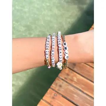 Elevated Faith Jesus Saves Letter Bracelet