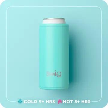 Boot Scootin' Skinny Can Cooler Turquoise, 12oz